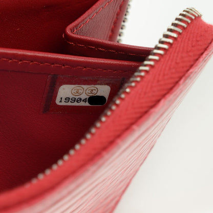 Chanel Alligator Large Gusset Zip Around Wallet Red 8 of 8