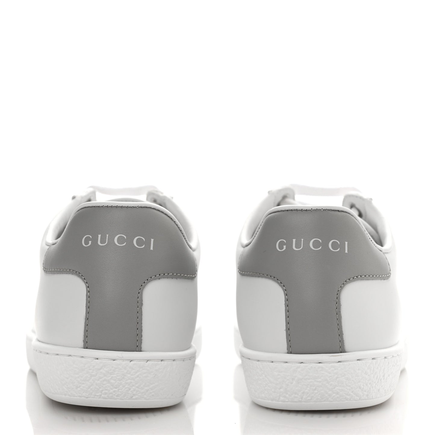 Calfskin Interlocking G Perforated Womens Ace Sneakers 36.5 White Grey Sky