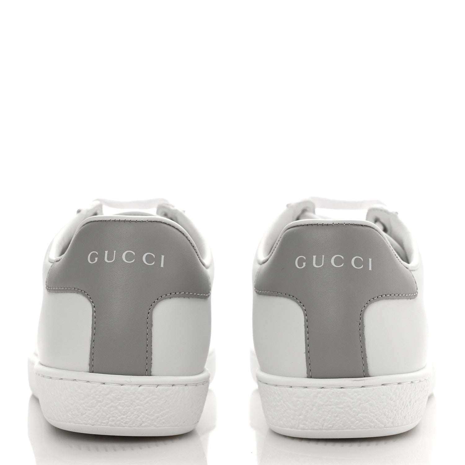 Gucci Calfskin Interlocking G Perforated Womens Ace Sneakers 36.5 White Grey Sky 5 of 9