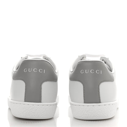 Gucci Calfskin Interlocking G Perforated Womens Ace Sneakers 36.5 White Grey Sky 5 of 9