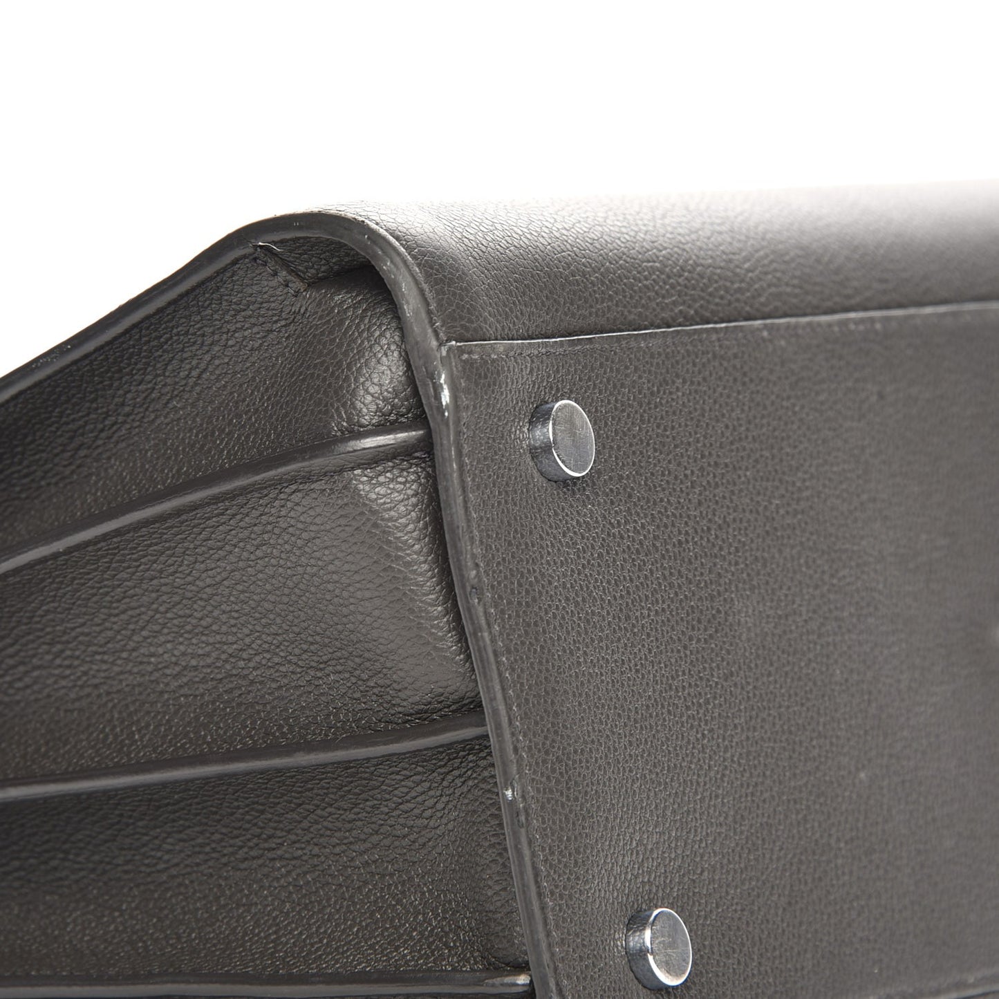 Grained Calfskin Small Sac De Jour Coal