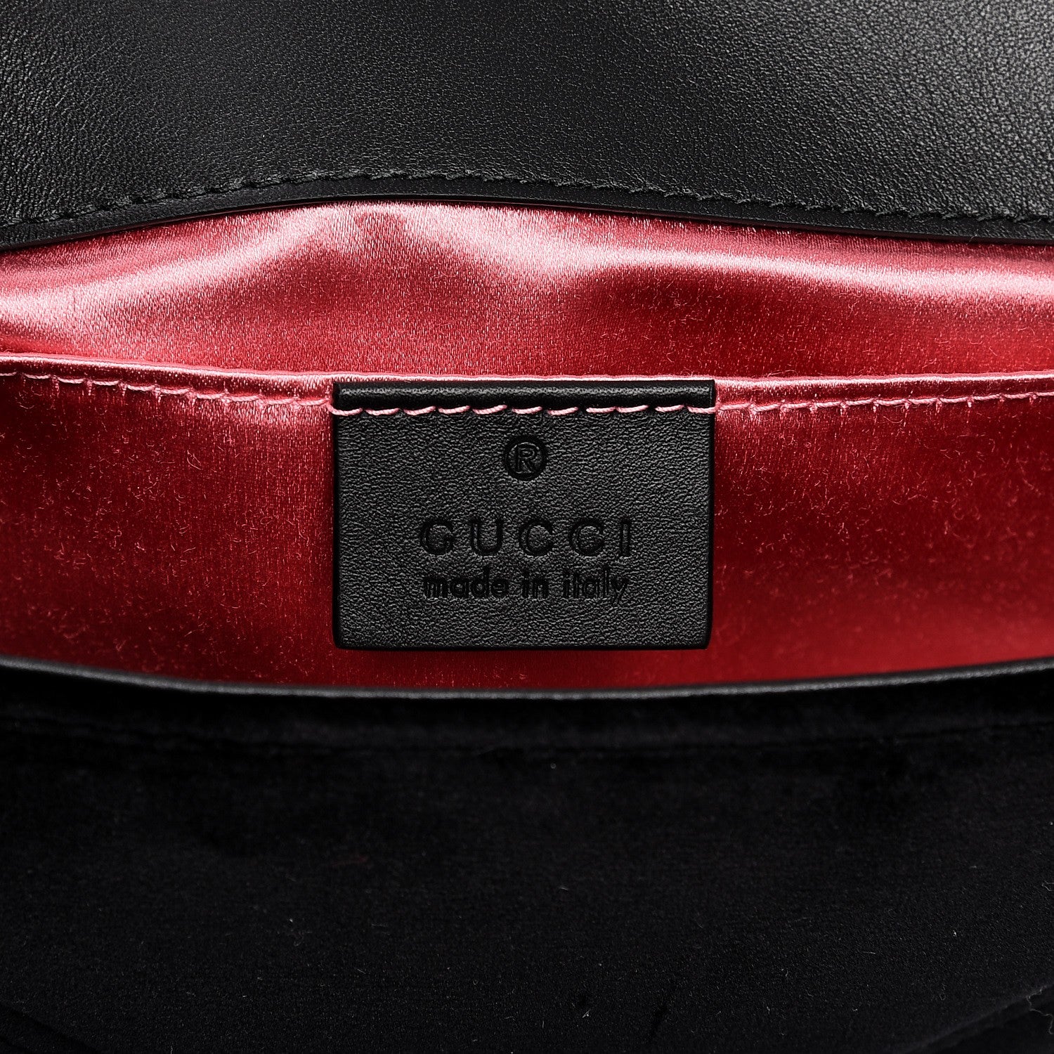 Gucci Velvet Matelasse Mini GG Marmont Shoulder Bag Black 6 of 8