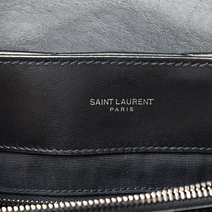 Saint Laurent Calfskin Y Quilted Monogram Medium Loulou Chain Satchel Black 6 of 12