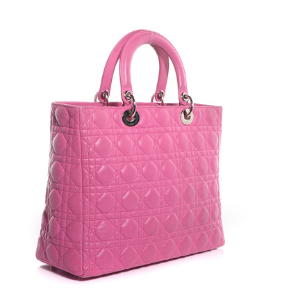 Christian Dior Lambskin Cannage Large Lady Dior Pink 3 of 7