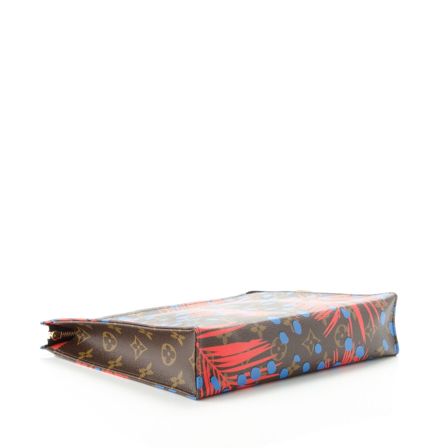 Monogram Jungle Dots Toiletry Pouch 26 Coquelicot Denim