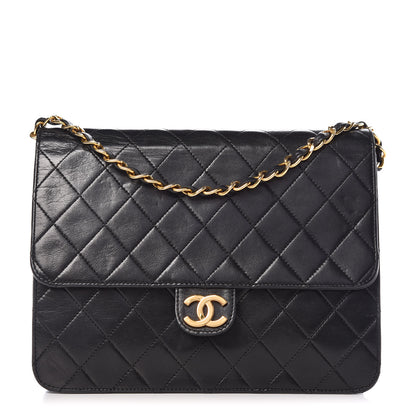 Chanel Lambskin Quilted Small Single Flap Black 1 of 10