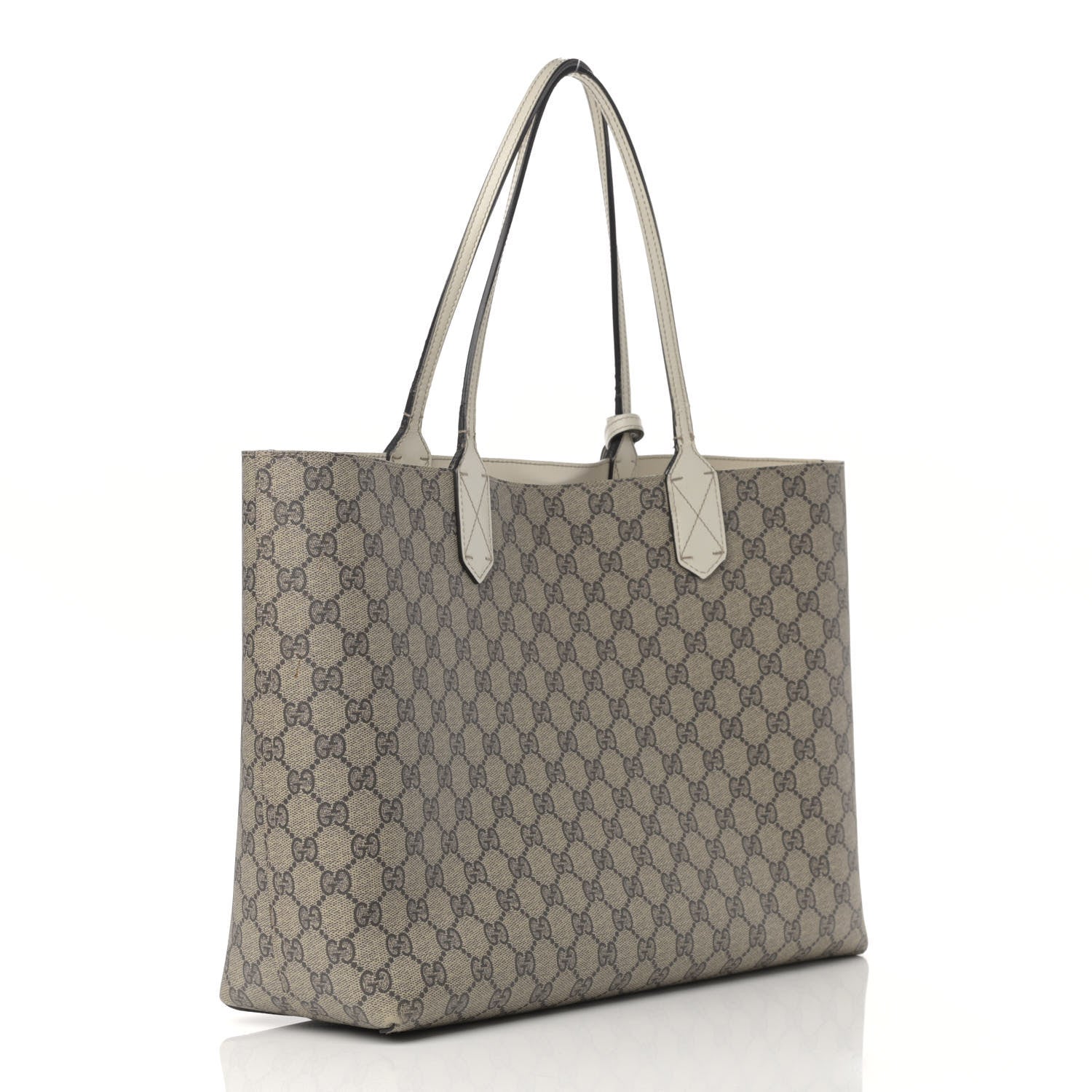 Gucci GG Supreme Monogram Medium Reversible Tote Beige White 3 of 27