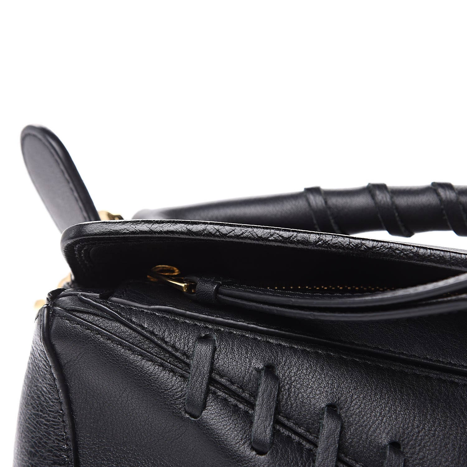 Loewe Calfskin Small Whipstitch Puzzle Bag Black 12 of 13