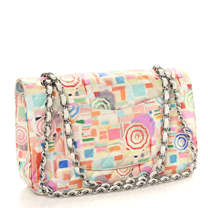 Chanel Patent Calfskin Printed Quilted Medium Double Flap Multicolor 3 of 9