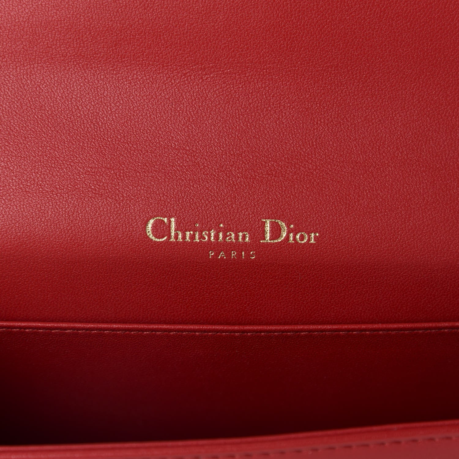 Christian Dior Lambskin Cannage Lady Dior Clutch Red 8 of 11