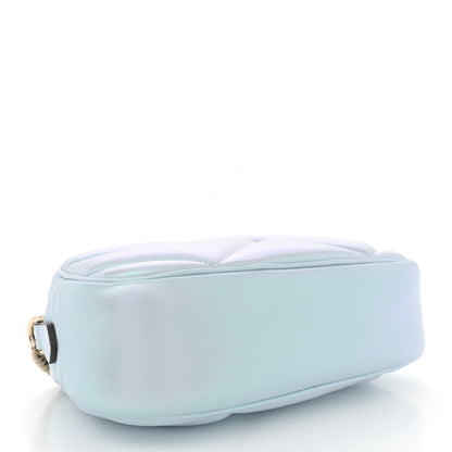 Gucci Iridescent Nappa Chevron Matelasse Small GG Marmont Chain Shoulder Bag Iridescent Snow Light Blue 4 of 11
