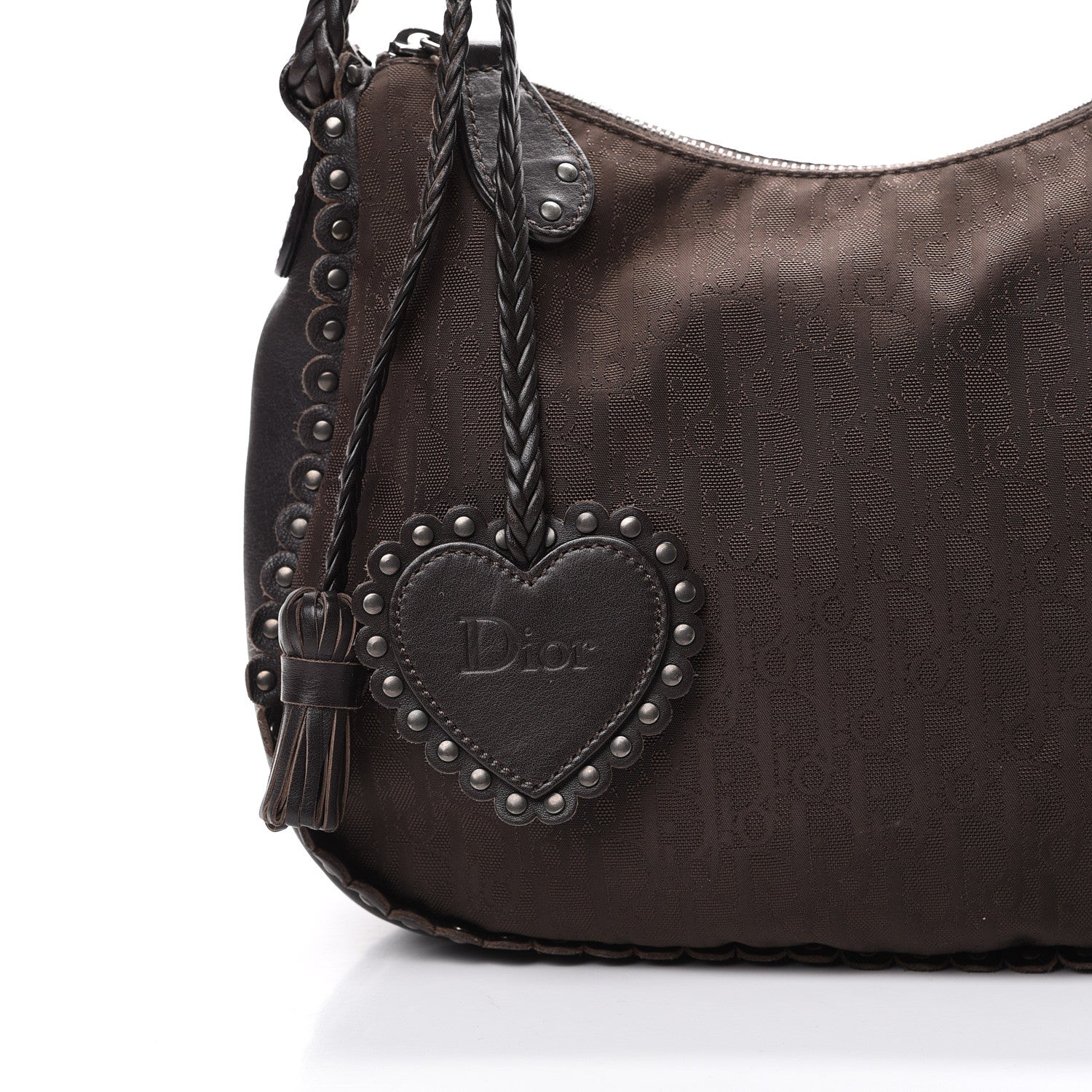 Christian Dior Monogram Hobo Shoulder Bag Brown 8 of 17