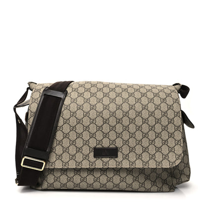 Gucci GG Plus Monogram Messenger Diaper Bag Dark Brown 2 of 13