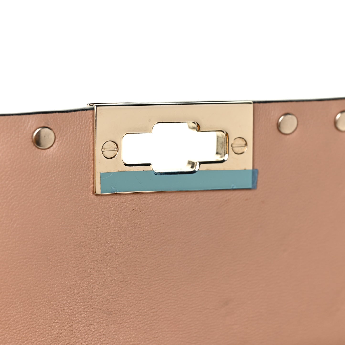 Nappa Large Rockstud Spike Shoulder Bag Soft Noisette