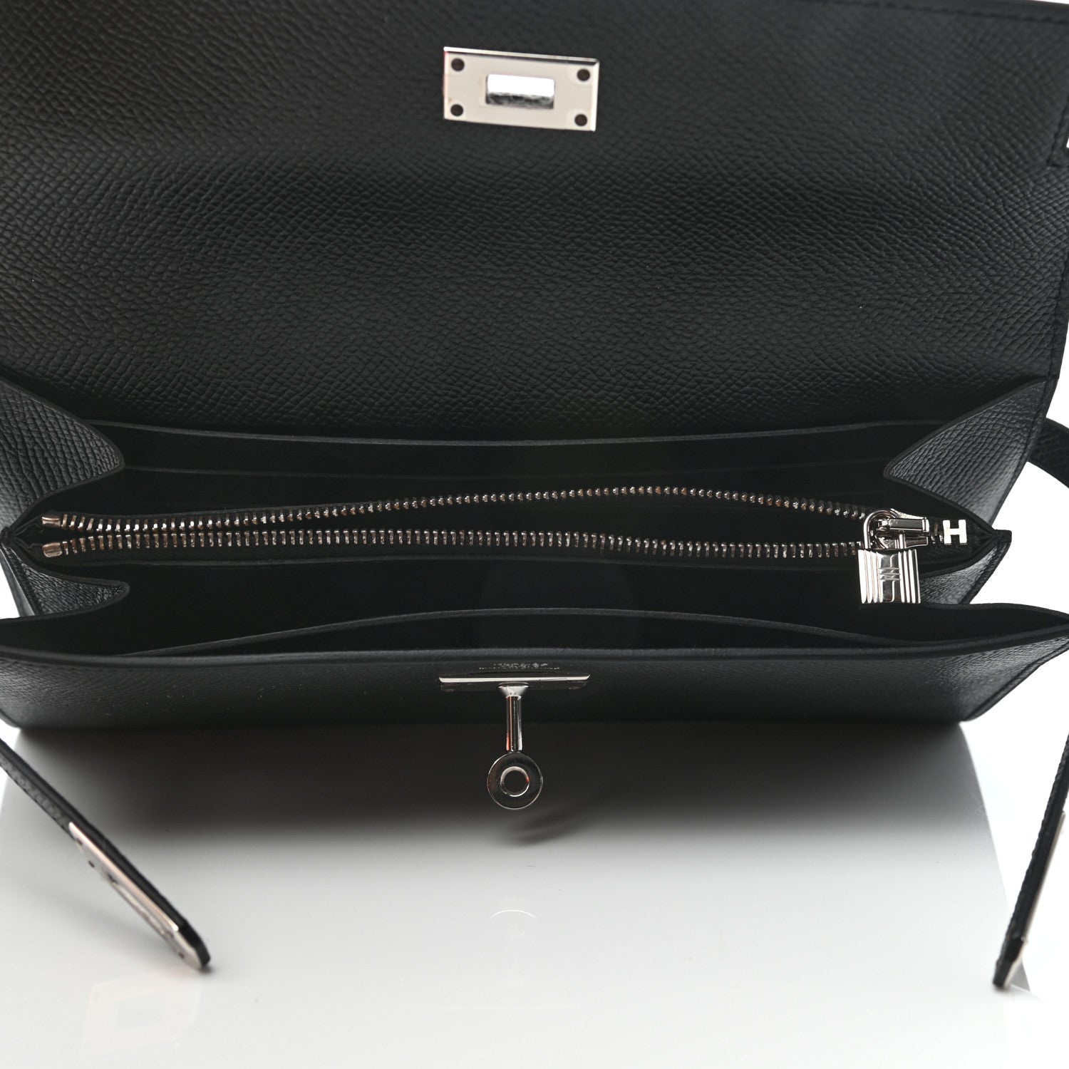 Hermes Epsom Kelly Longue Wallet Black 5 of 7