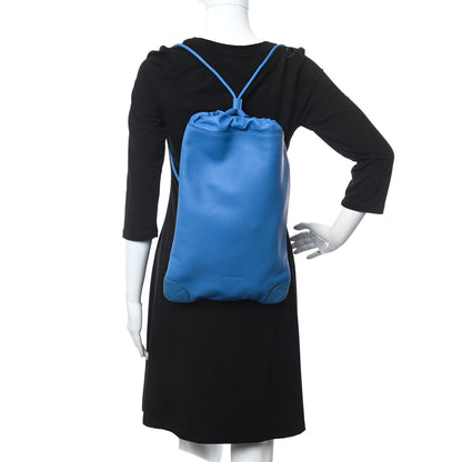 Burberry Pebbled Calfskin Drawstring Little Duffle Blue Azure 2 of 14