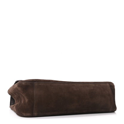 Chanel Suede Calfskin Small Souplissimo Maxi Flap Dark Brown 4 of 11