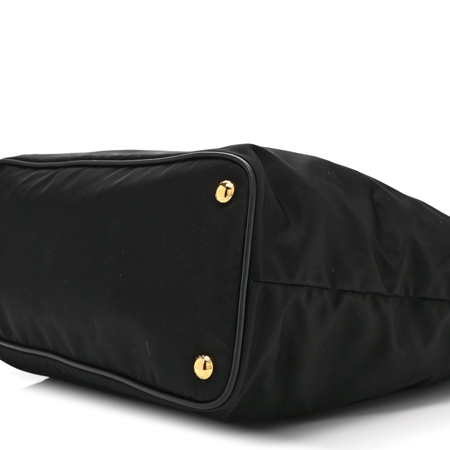 Tessuto Nylon Saffiano Shopping Tote Black