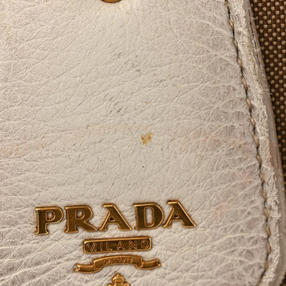 Prada Jacquard Logo Cervo Fringe Bowler Corda Talco 17 of 25