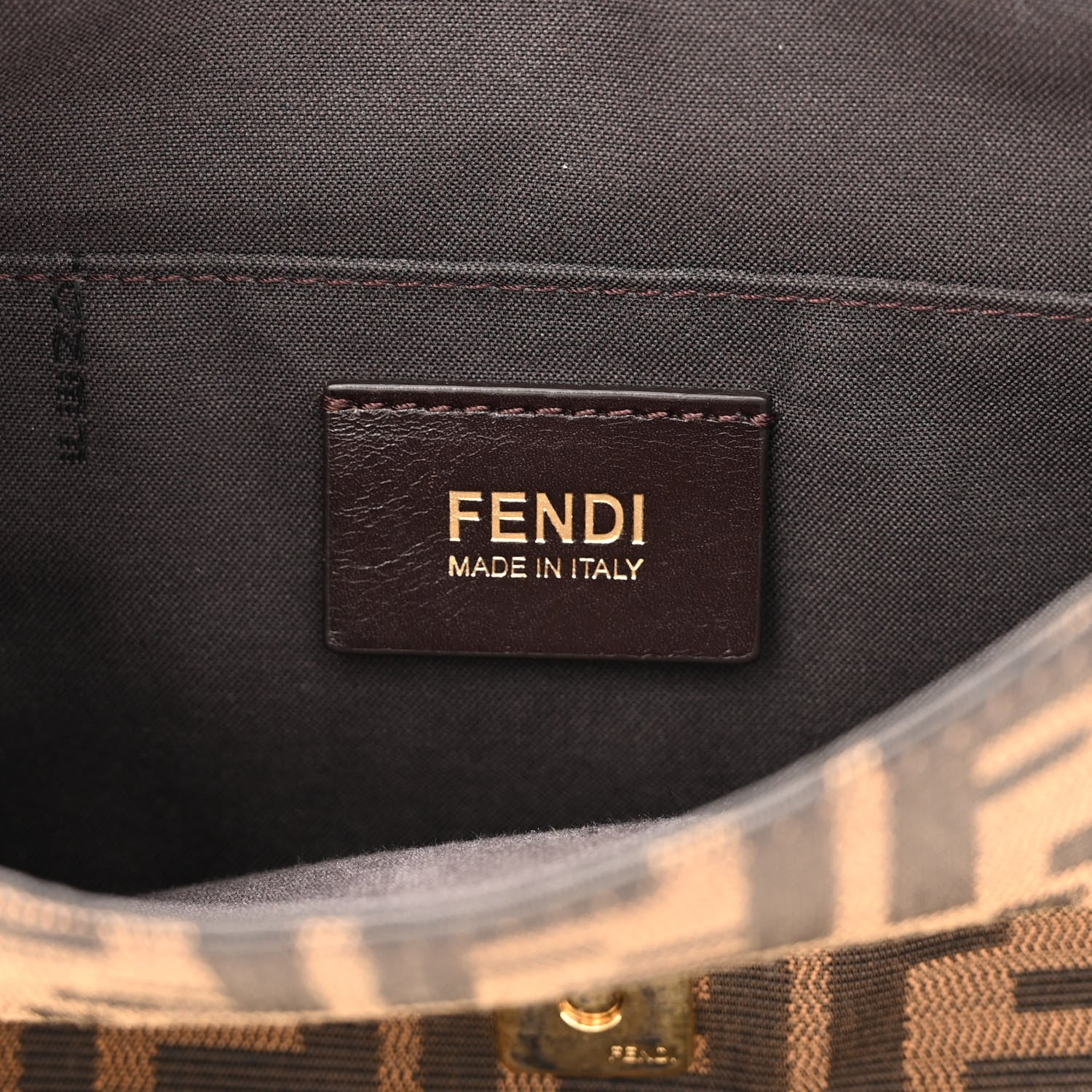 Fendi Zucca Vitello Artic Small Messenger Bag Tobacco Castagna 6 of 14