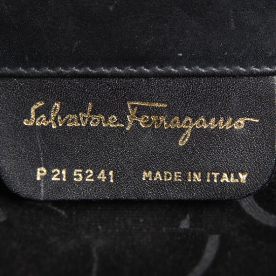 SALVATOREFERRAGAMOLeatherEveningBagBlack
