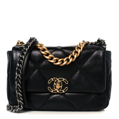 Chanel Goatskin Quilted Medium Chanel 19 Flap Black 1 of 11