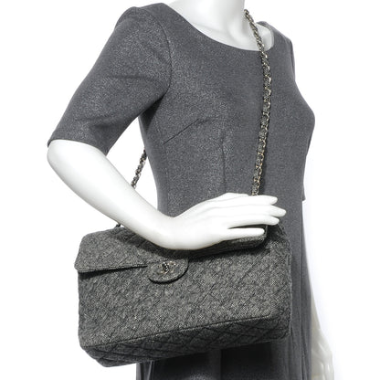 Chanel Tweed Jumbo Single Flap Grey 2 of 7