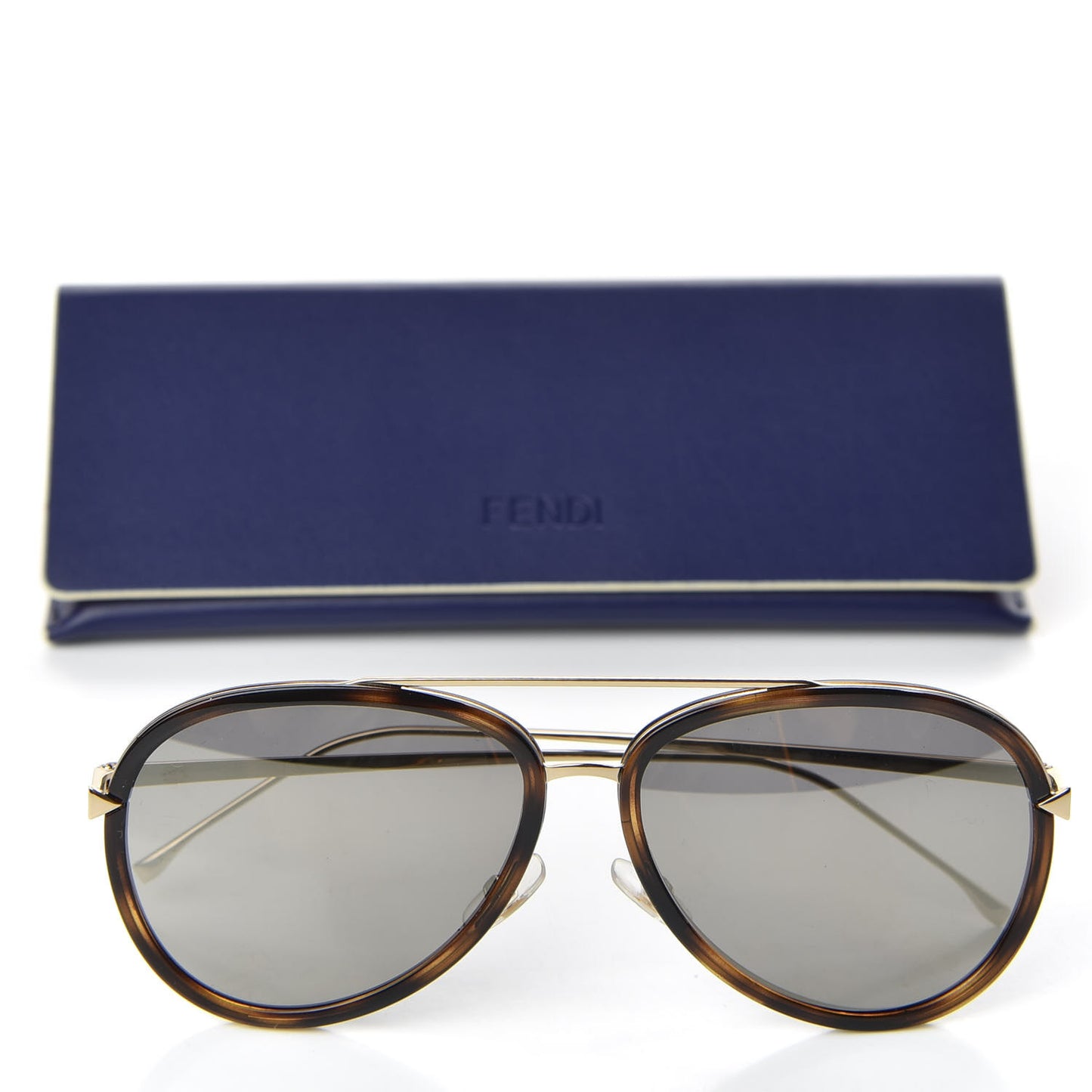 Acetate Metal Aviator Sunglasses FF G155/S Havana