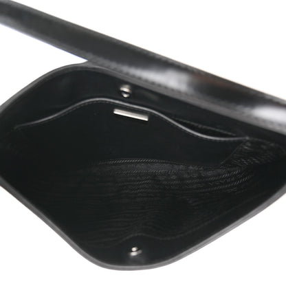 Prada Spazzolato Cleo Shoulder Bag Black 5 of 9