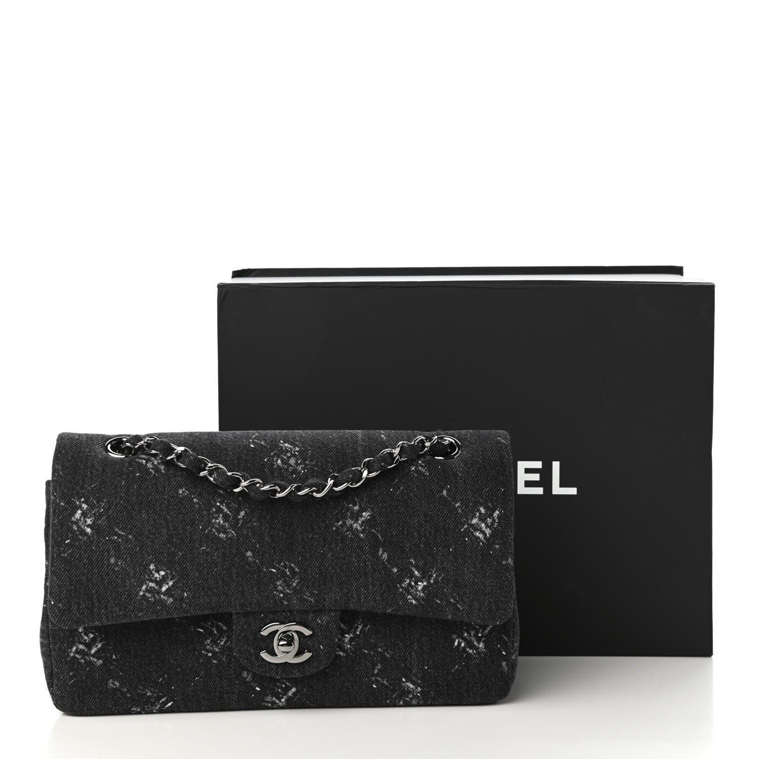 Chanel Denim Medium Double Flap Black 11 of 11