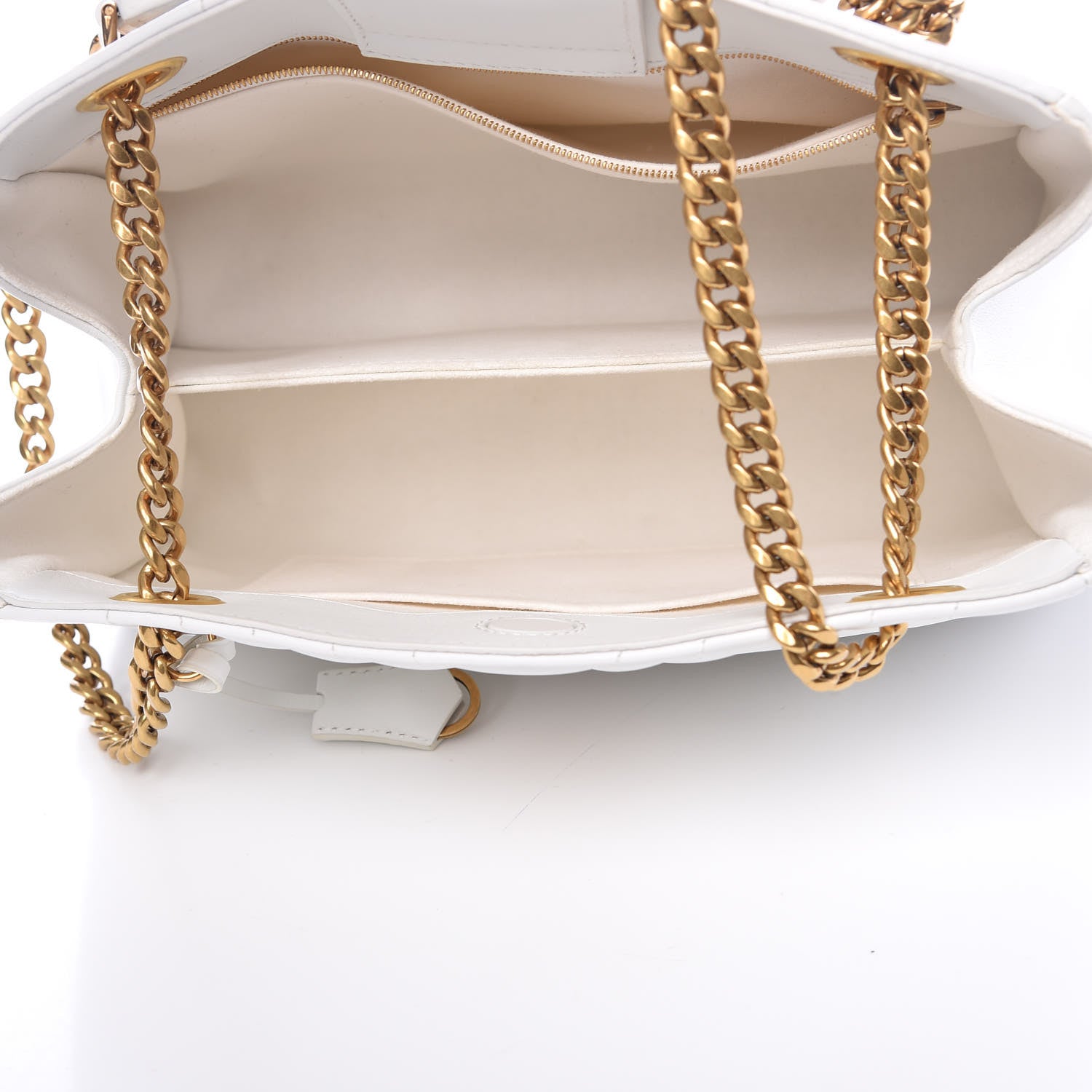 Louis Vuitton Calfskin New Wave Chain Tote Snow 6 of 11