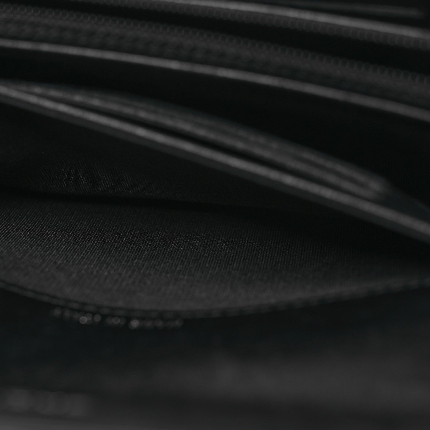 Lambskin Chevron Quilted Studded Small Flap Wallet Black