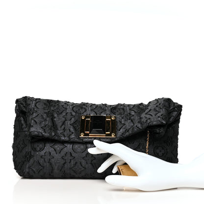 Louis Vuitton Lurex Quilted Monogram Altair Clutch Black 2 of 9