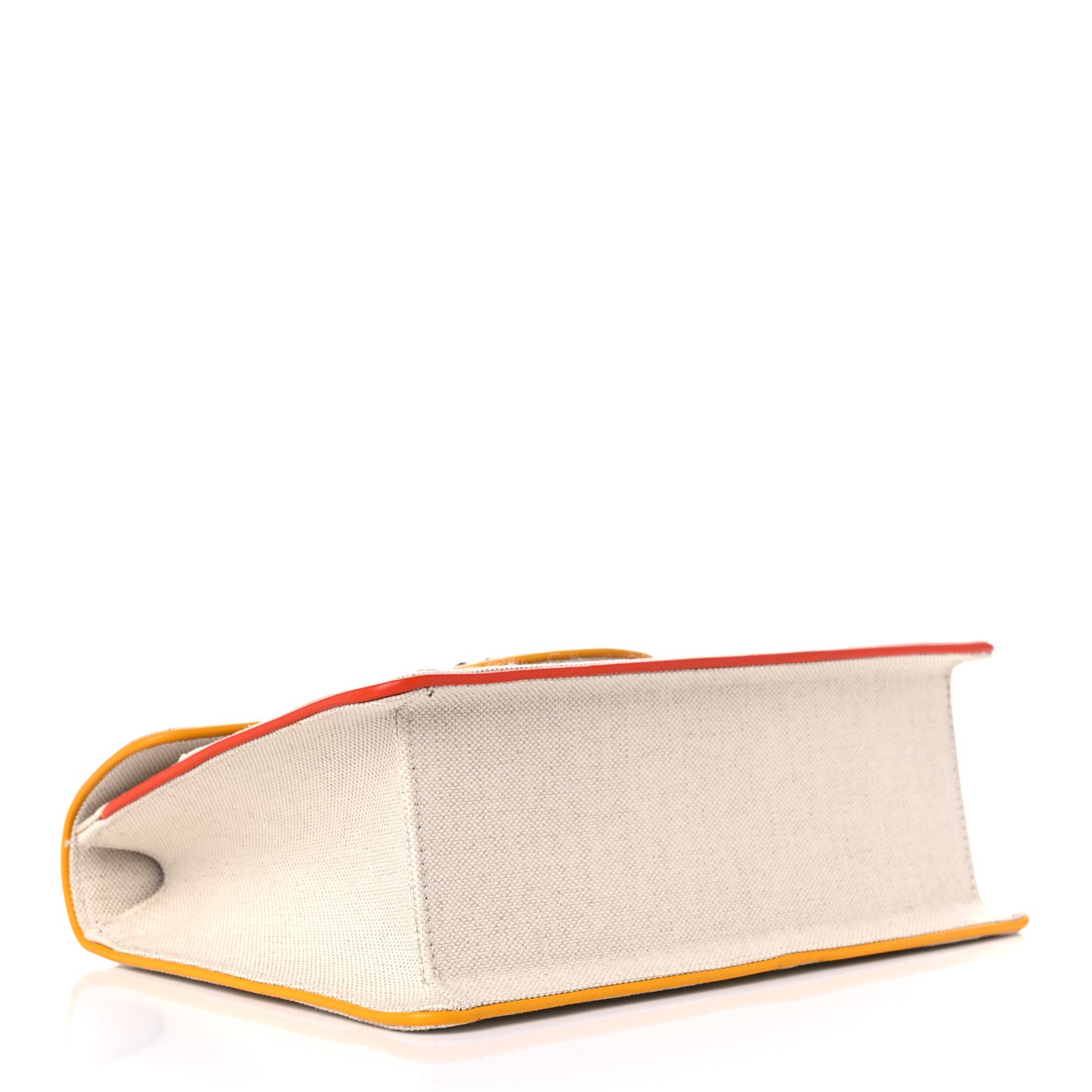 Linen Canvas Embroidered Small Shoulder Bag White