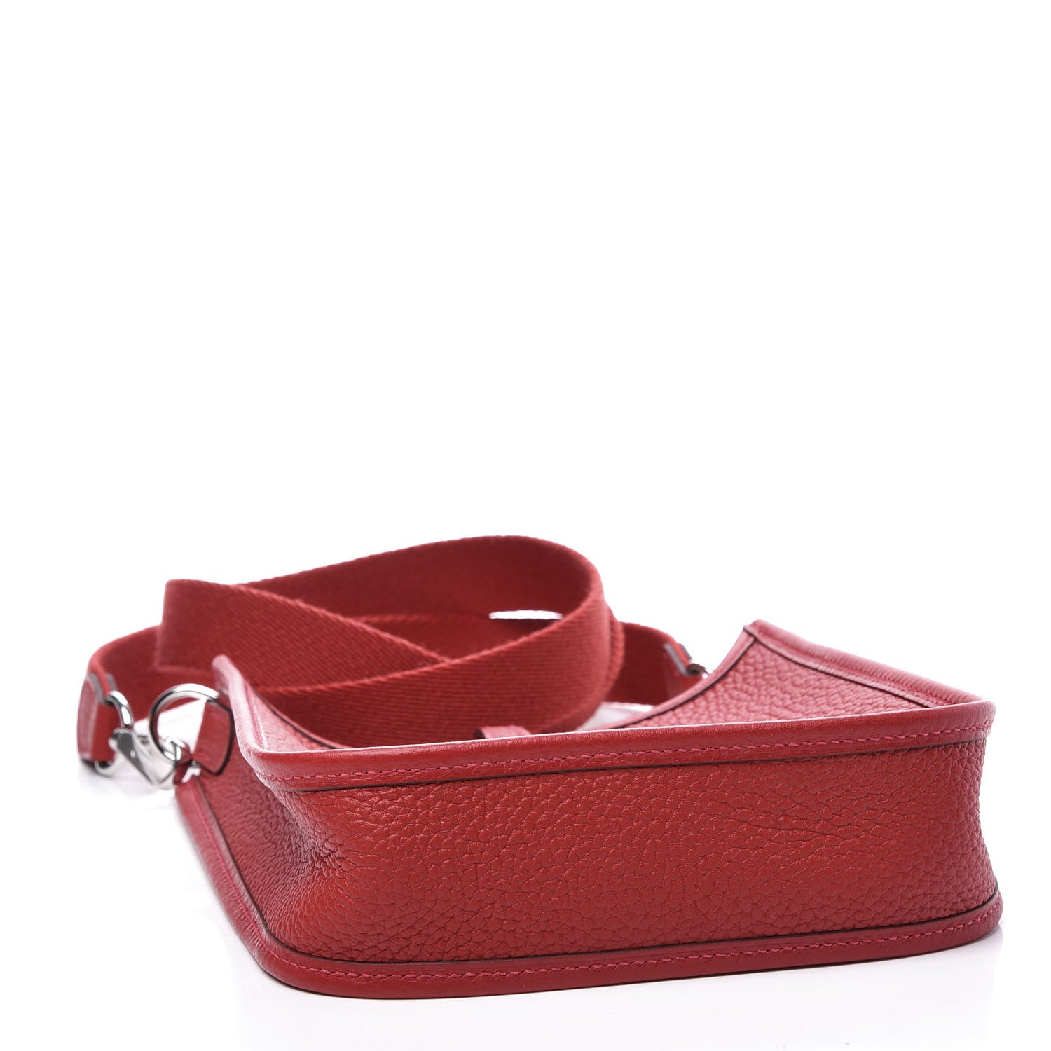 Hermes Taurillon Clemence Evelyne TPM Rouge Casaque 3 of 10