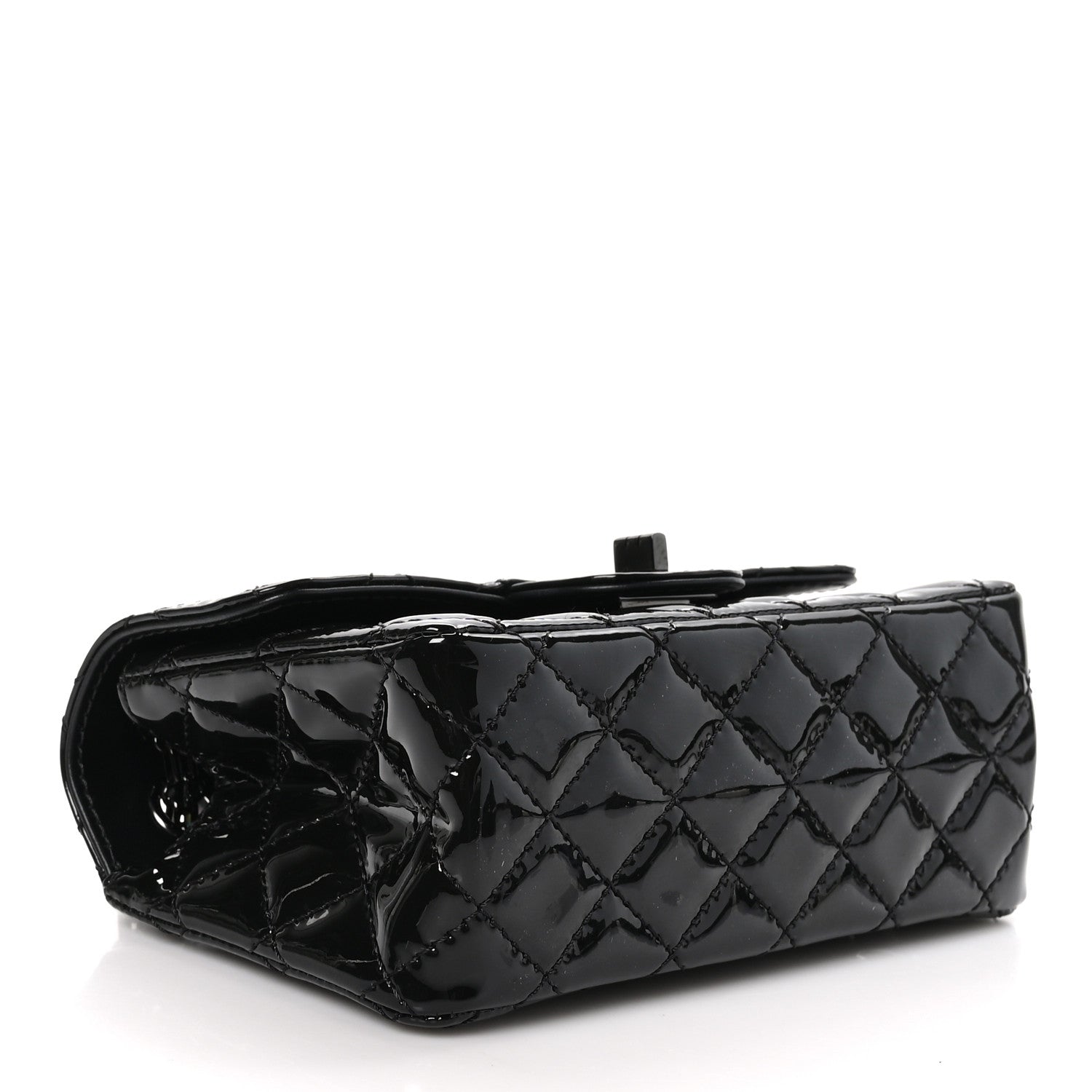 Chanel Patent Calfskin Quilted 2.55 Reissue Mini Flap So Black 4 of 11