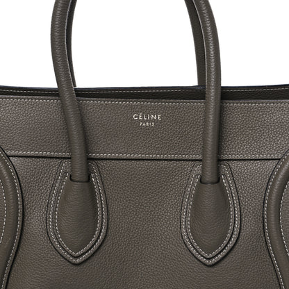 Celine Drummed Calfskin Mini Luggage Souris 7 of 12