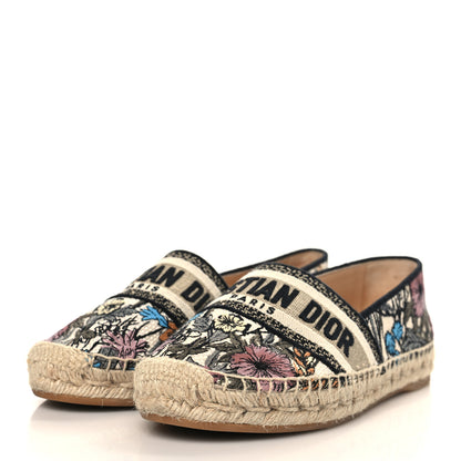 Christian Dior Canvas Mille Fleurs Embroidered Granville Espadrille 37 Multicolor 2 of 8