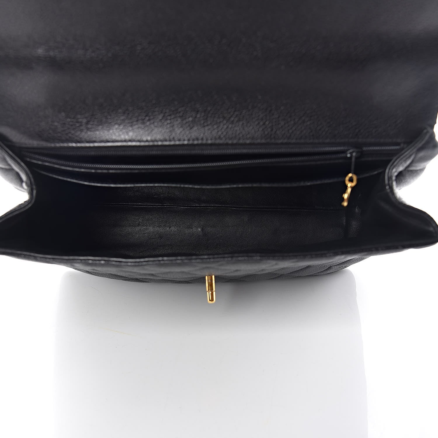 Chanel Caviar Quilted Jumbo Kelly Flap Black 7 of 11