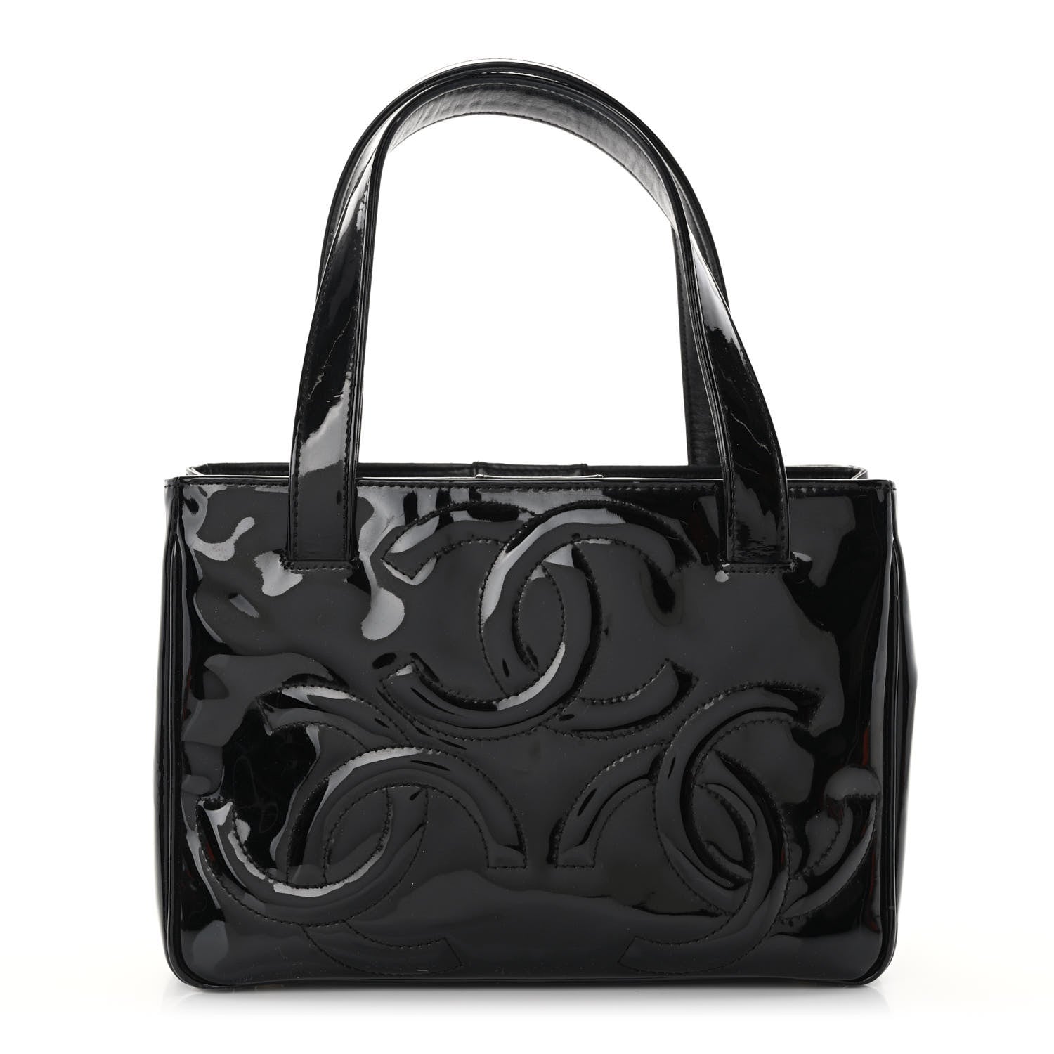 Chanel Patent CC Mini Tote Black 1 of 11