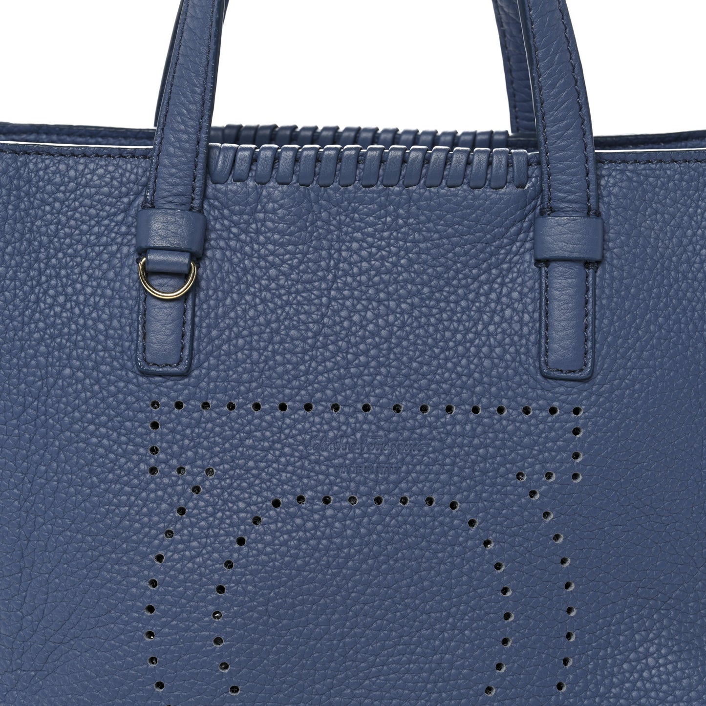 Calfskin Tote Blue