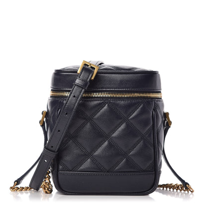 Saint Laurent Grain De Poudre Quilted 80's Vanity Deep Marine 1 of 8