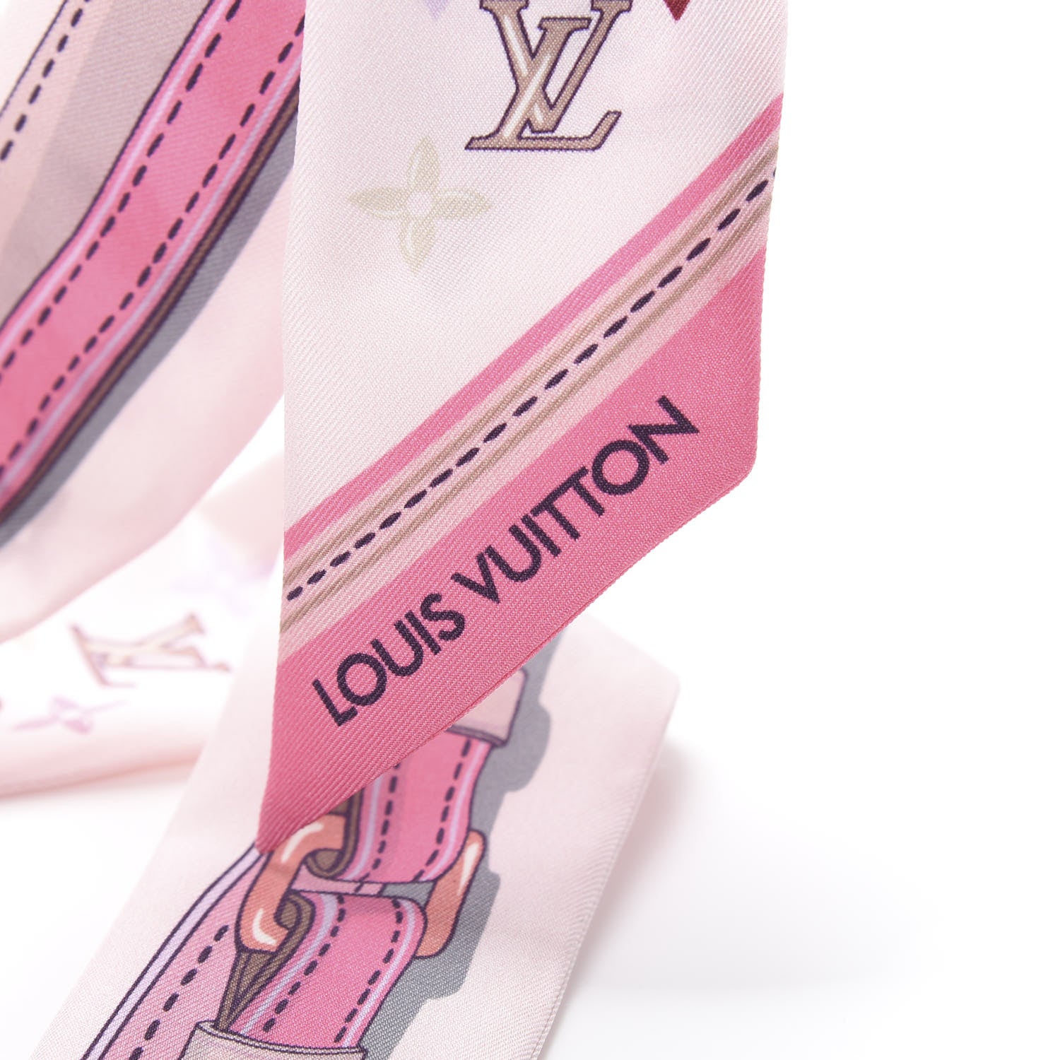Louis Vuitton Silk Monogram A la Folie BB Bandeau Light Pink 2 of 3