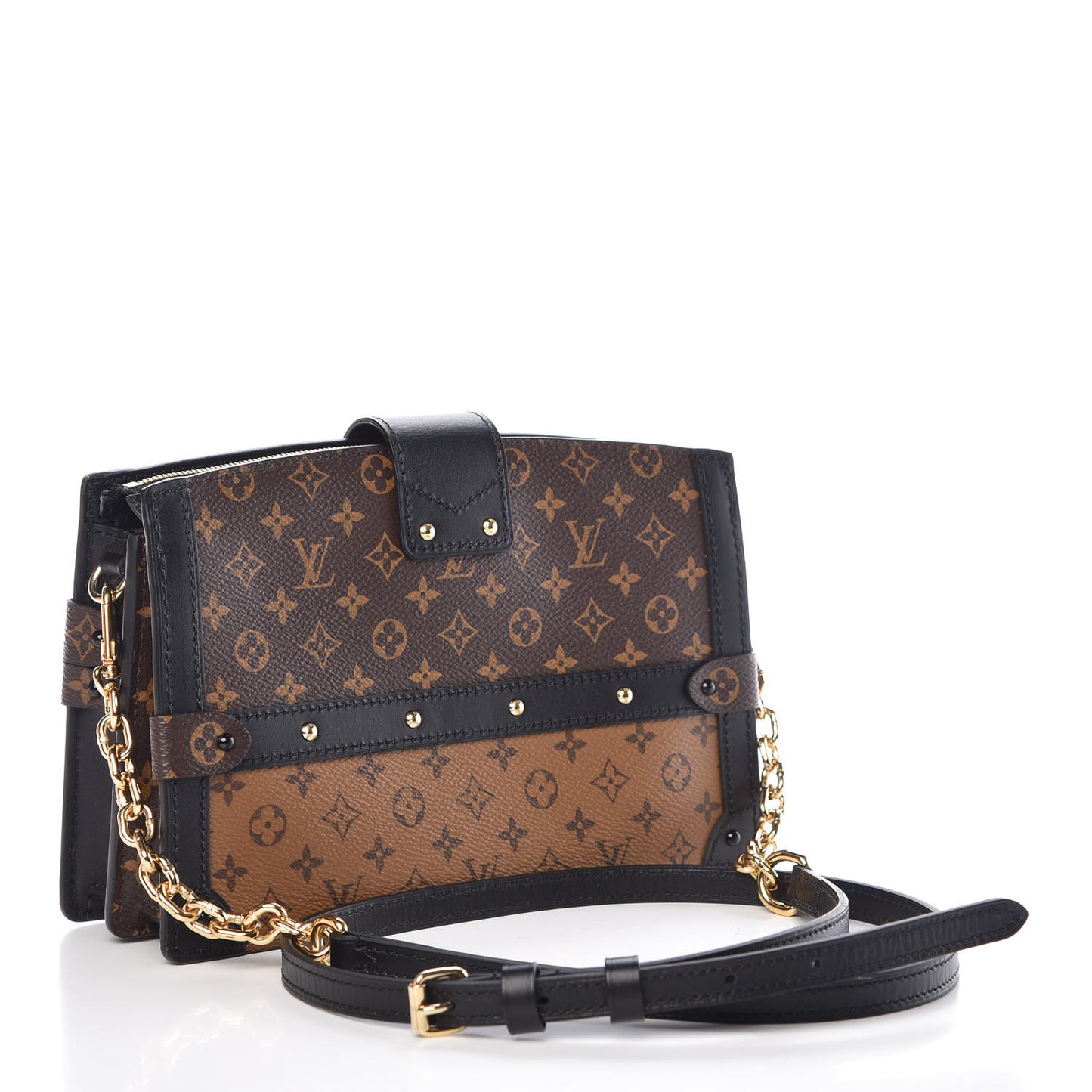 Reverse Monogram Trunk Clutch