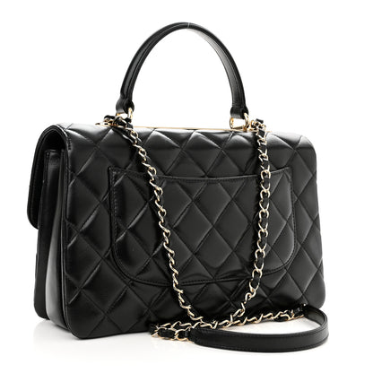 Chanel Lambskin Quilted Medium Trendy CC Flap Dual Handle Bag Black 2 of 11