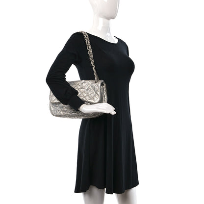 Chanel Calfskin Ice Cube On the Rocks Medium Flap Silver 2 of 15