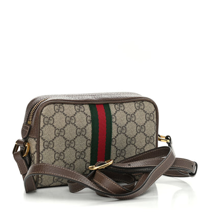 Gucci GG Supreme Monogram Web Mini Ophidia Shoulder Bag Brown 3 of 12