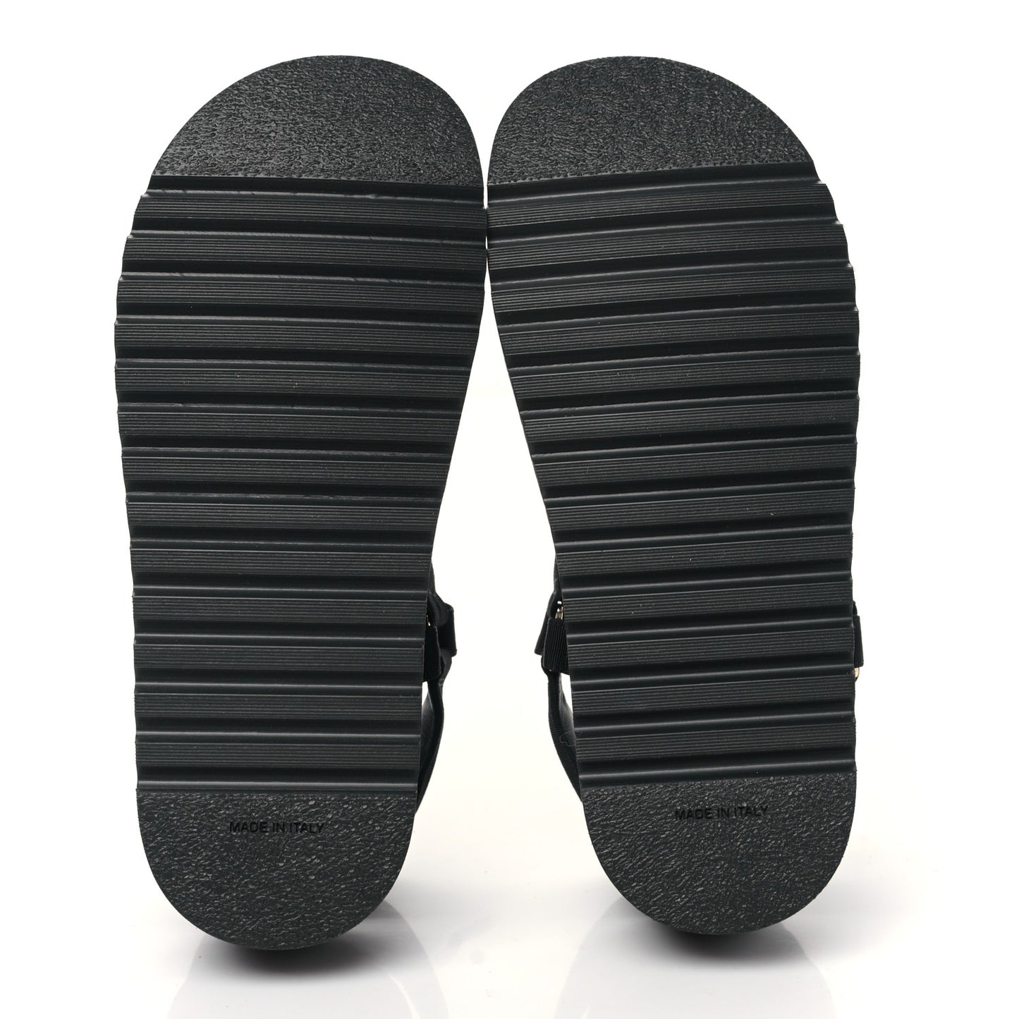 Grosgrain CC Platform Sandals 37 Black