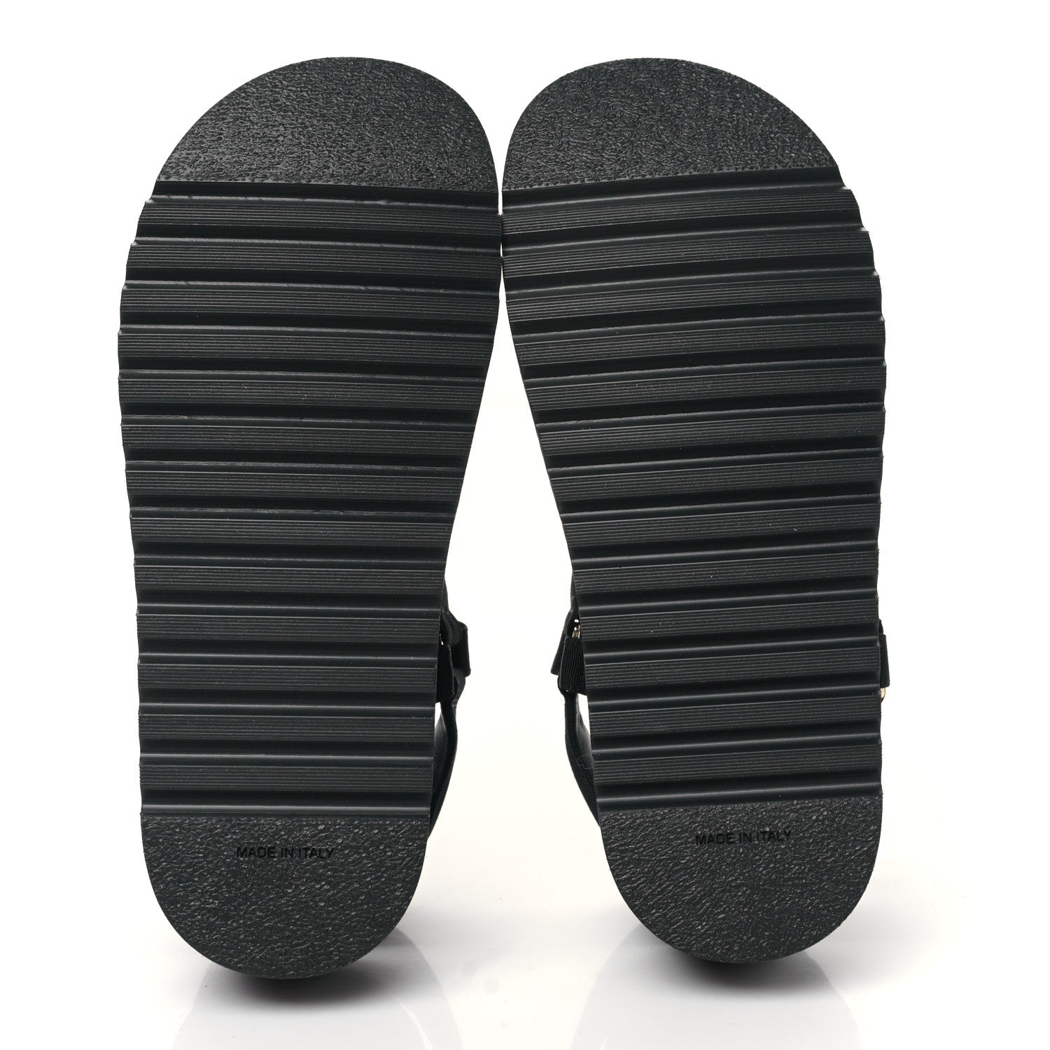 Chanel Grosgrain CC Platform Sandals 37 Black 5 of 9