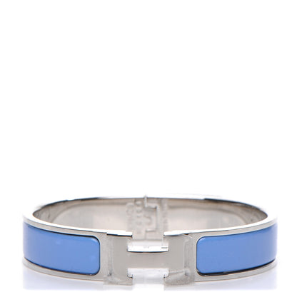 Hermes Enamel Narrow Clic Clac H Bracelet PM Bleu Transat 1 of 4